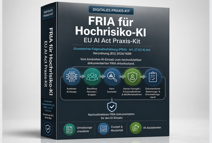 Produktvorschau FRIA für Hochrisiko-KI durchführen – EU AI Act Praxis-Kit