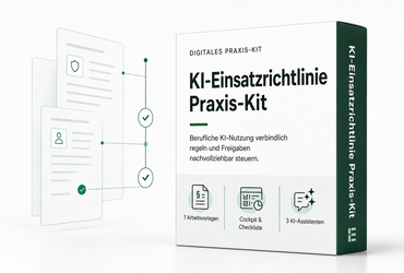 KI-Einsatzrichtlinie PraxisKit mit Richtlinie, Freigabeprozess und Excel-Cockpit